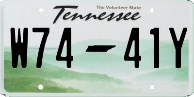 TN license plate W7441Y