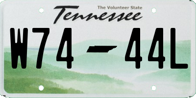 TN license plate W7444L