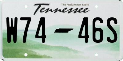TN license plate W7446S