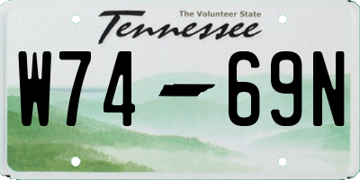 TN license plate W7469N