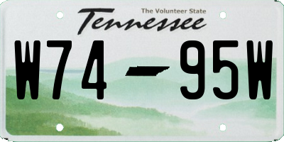 TN license plate W7495W