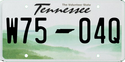 TN license plate W7504Q