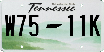 TN license plate W7511K