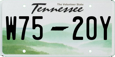 TN license plate W7520Y
