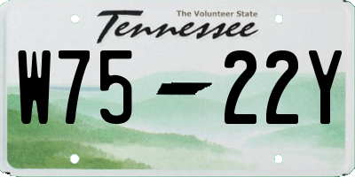 TN license plate W7522Y