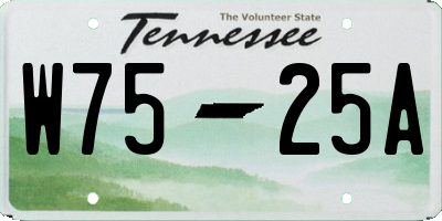 TN license plate W7525A