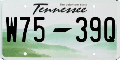 TN license plate W7539Q