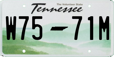 TN license plate W7571M