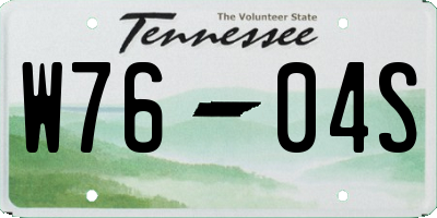 TN license plate W7604S