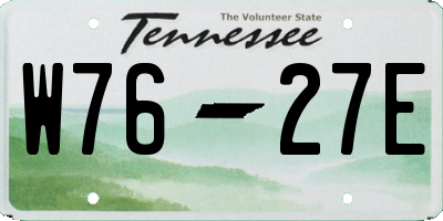TN license plate W7627E