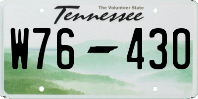TN license plate W7643O