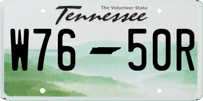 TN license plate W7650R
