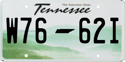 TN license plate W7662I