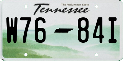 TN license plate W7684I