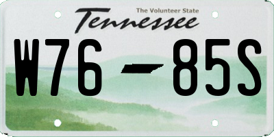 TN license plate W7685S