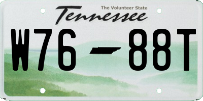TN license plate W7688T
