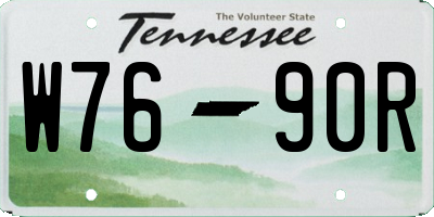 TN license plate W7690R