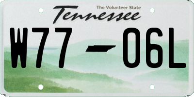 TN license plate W7706L