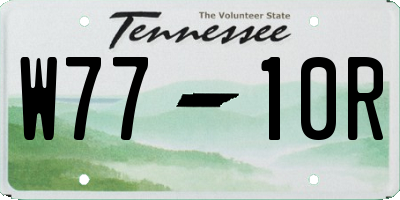 TN license plate W7710R