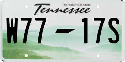 TN license plate W7717S