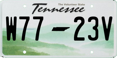 TN license plate W7723V