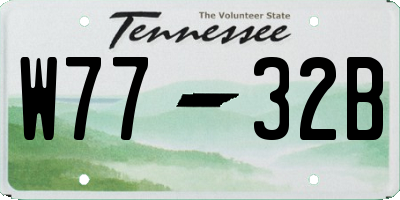 TN license plate W7732B