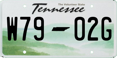 TN license plate W7902G