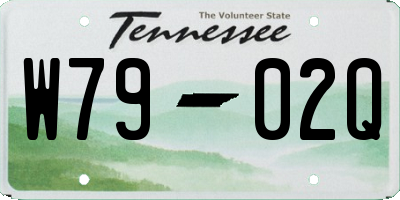 TN license plate W7902Q