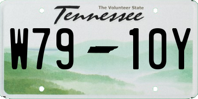 TN license plate W7910Y