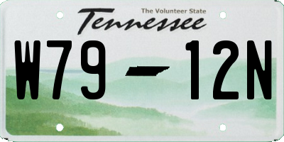 TN license plate W7912N