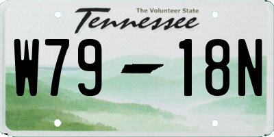 TN license plate W7918N