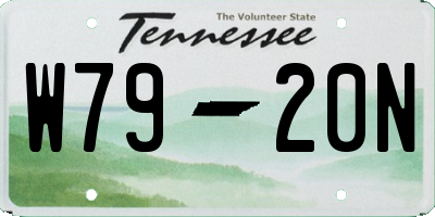 TN license plate W7920N