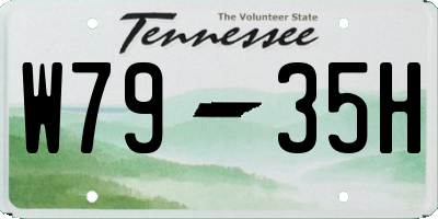 TN license plate W7935H