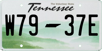 TN license plate W7937E