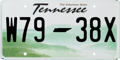 TN license plate W7938X