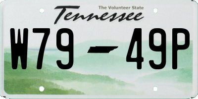 TN license plate W7949P