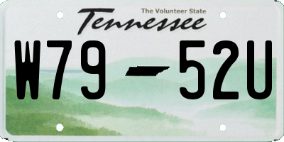 TN license plate W7952U