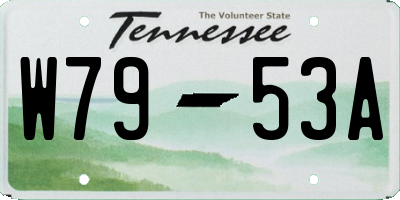 TN license plate W7953A