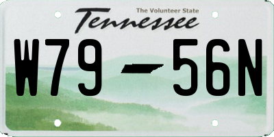 TN license plate W7956N