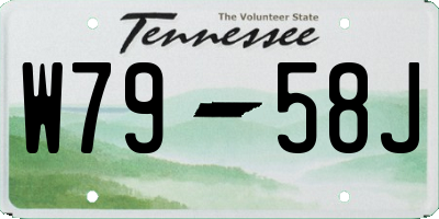 TN license plate W7958J