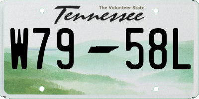 TN license plate W7958L