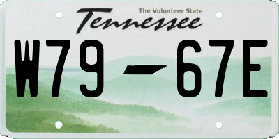 TN license plate W7967E