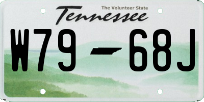 TN license plate W7968J