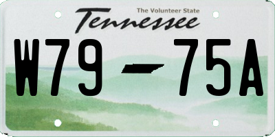 TN license plate W7975A