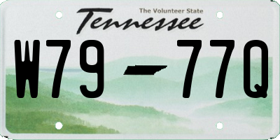 TN license plate W7977Q