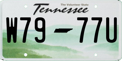 TN license plate W7977U