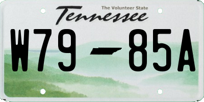 TN license plate W7985A