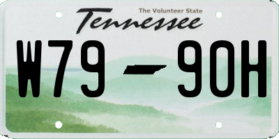 TN license plate W7990H