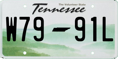 TN license plate W7991L