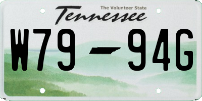 TN license plate W7994G